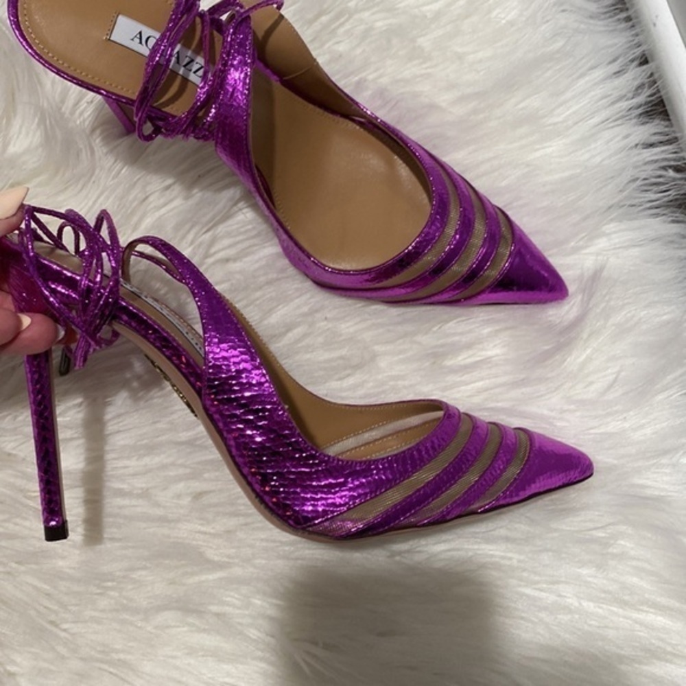 New Aquazzura Unfaithful ankle tie pump size 38.5EU - Picture 12 of 15